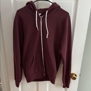 American Apparel Maroon Sweatshirt Hoodie